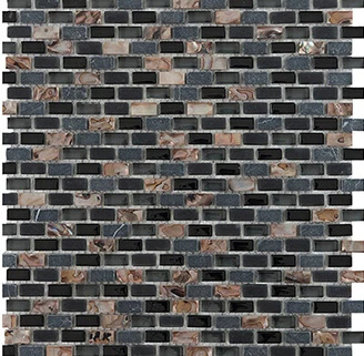 Dahli Black Brick Mosaic 286mm X 286mm 3 Dahli Black Brick Mosaic 286mm X 286mm