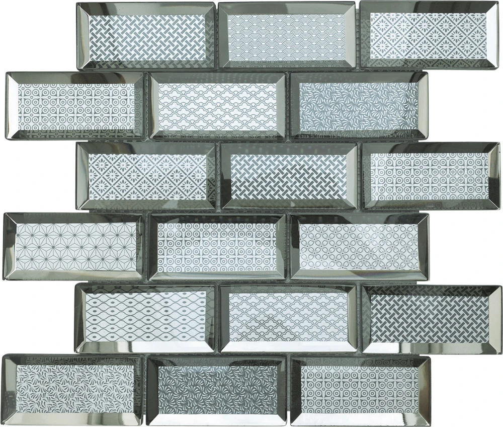 Casablanca Grey Glass Brick Mosaic 300mm X 300mm 3 Casablanca Grey Glass Brick Mosaic 300mm X 300mm