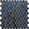 Waxman Hexagon Stone-Opalo Black Blend 301mm X 290mm 1 Waxman Hexagon Stone-Opalo Black Blend 301mm X 290mm -Master Tile Systems Shop Hexagon Stone Opalo Black Blend