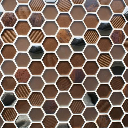 Honeycomb Copper Mosaic 275mm X 285mm 3 Honeycomb Copper Mosaic 275mm X 285mm