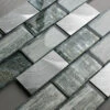 Portland Green Glass And Aluminium Brick Mosaic -Master Tile Systems Shop Portland Green Brick 1