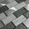 Portland Grey Glass And Aluminium Brick Mosaic -Master Tile Systems Shop Portland Grey Brick 1