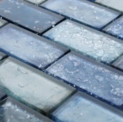 Rainfall Blue Glass Mosaic