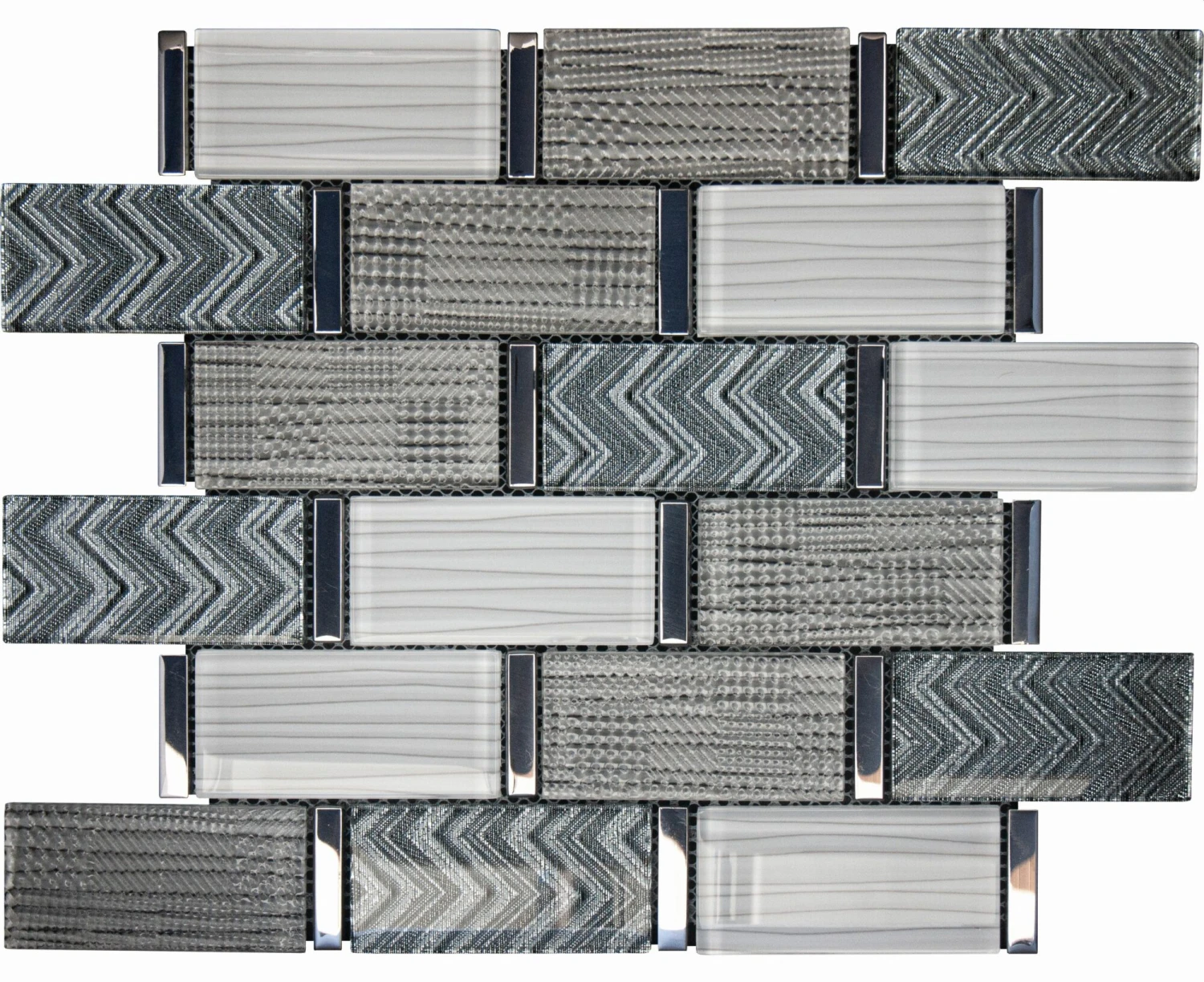 Textile Grey Chevron Brick 300mm X 335mm 3 Textile Grey Chevron Brick 300mm X 335mm